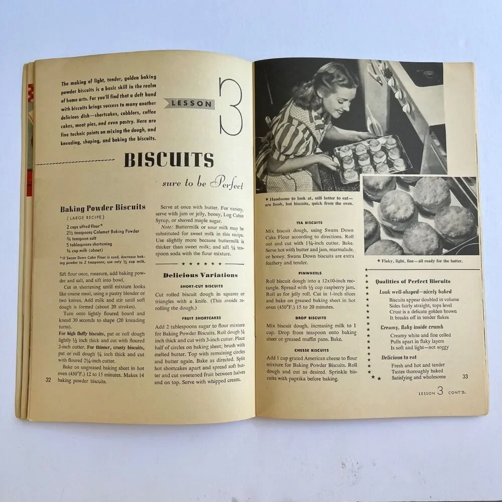 Vintage 1947 Cookbook Learn to Bake from General Foods Paperback